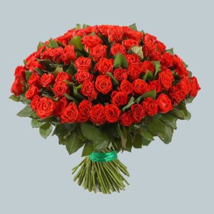 100 Red Hand Tied Roses Bouquet – 780 Aed