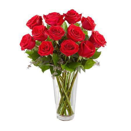 12 Passionate Red Roses Bouquet – 165 Aed