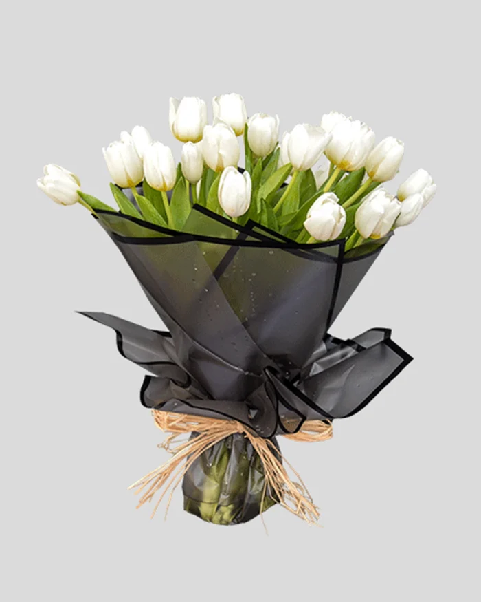 White Tulip Bouquet Dubai Surprise Flowers Dubai
