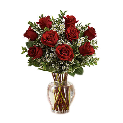 Sweet 15 Red Roses in a Vase – 299 Aed