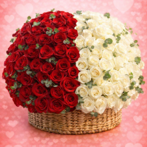 Century of Love  100 Red Roses Basket