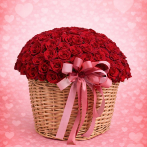 Luxury Love 100 Red Roses Basket