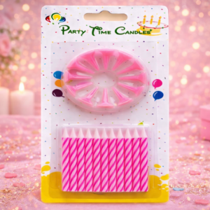 Spiral Birthday Candles ( Pink )
