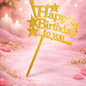 Happy Birthday Topper (Star Shape)